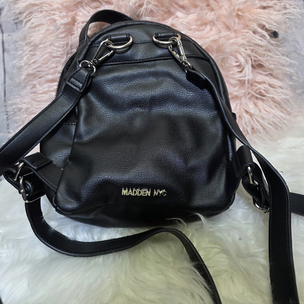 Madden NYC Black Sparkle Mini Backpack - Picture 2 of 7